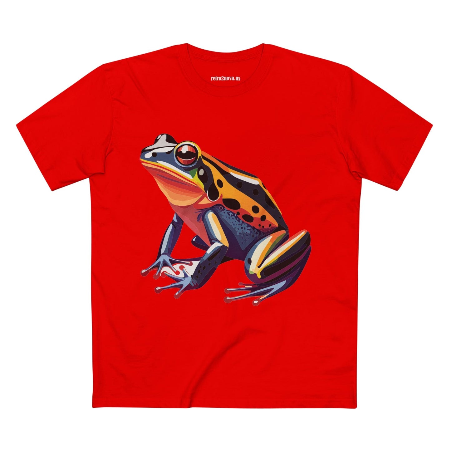 Unisex Frog Animal Shirt Premium Cotton Tee With Original Art Design Retro2Nova Exclusive Art Collection