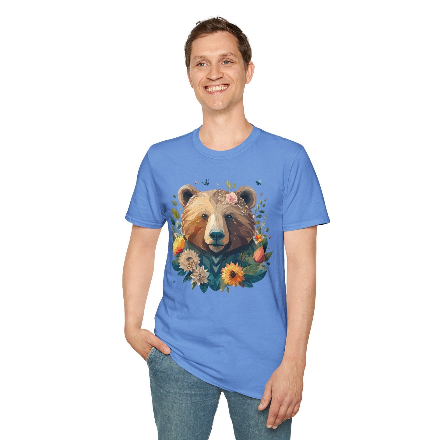 Bear T Shirt Unisex Teddy Bear Tee Gildan Softstyle 64000 100 Percent Ring Spun Cotton