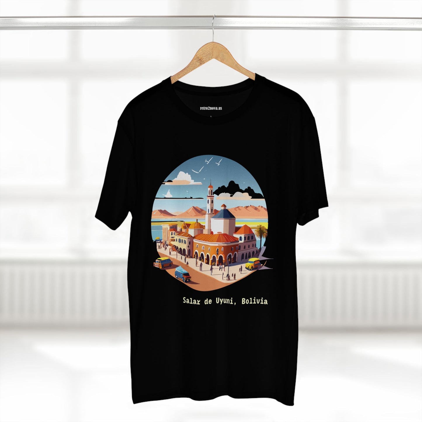 Bolivia Travel Shirt Unisex Premium Cotton Staple Tee With Original Retro2Nova Art Design
