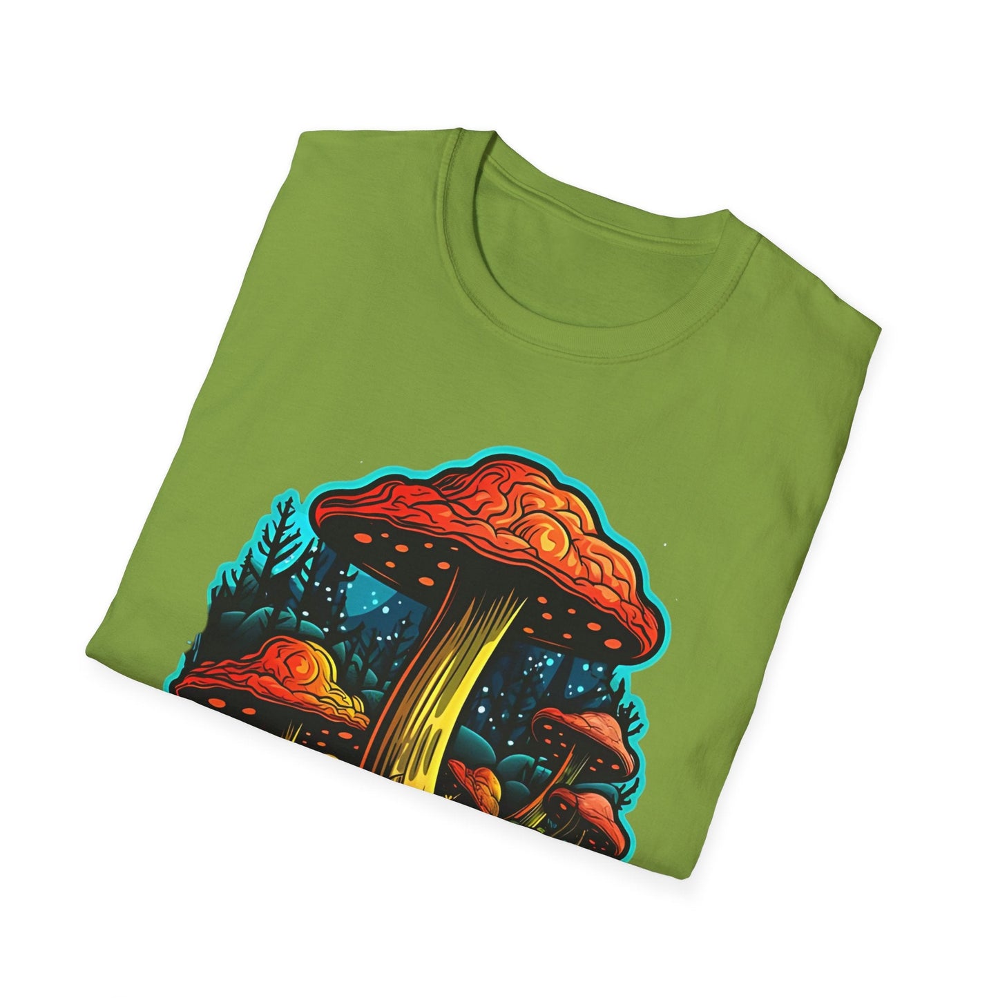 Mashroom Tee Shirt Unisex Softstyle 64000 With Funny Mashroom Fungus Graphic Design