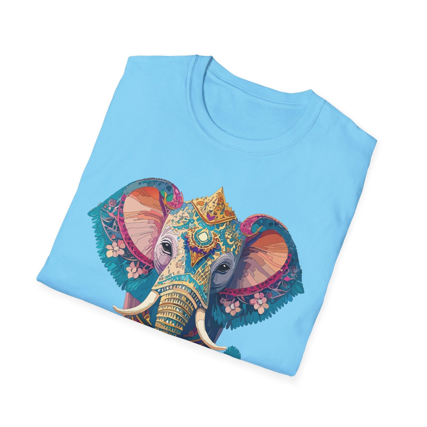 Elephant Shirt Unisex Animal Tee Softstyle 100 Percent Ring Spun Cotton Gildan 64000