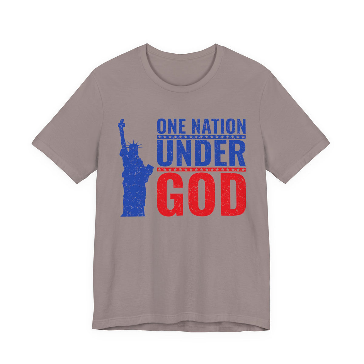 One Nation Under God T-Shirt Statue of Liberty Patriotic USA Design Unisex Cotton a6