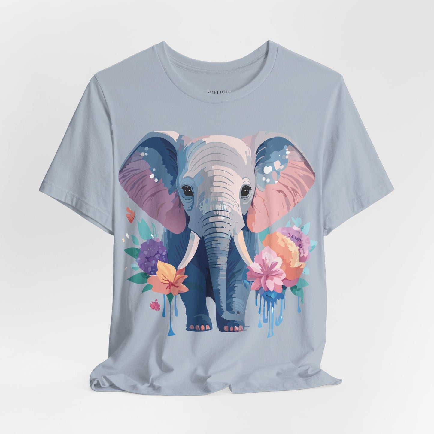 Elephant Graphic T Shirt Unisex Vintage Art Design Tee by Adelpha Short Sleeve Premium