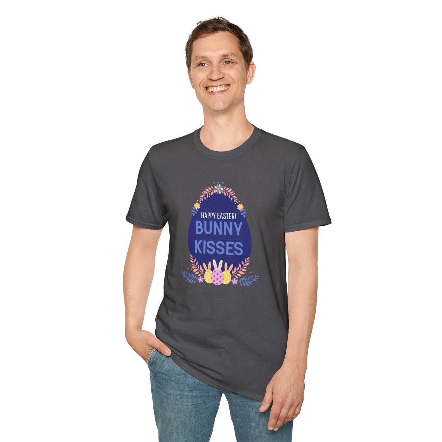 Easter Bunny Kisses T Shirt Unisex Gildan Softstyle Tee With Easter Signature Prints Design