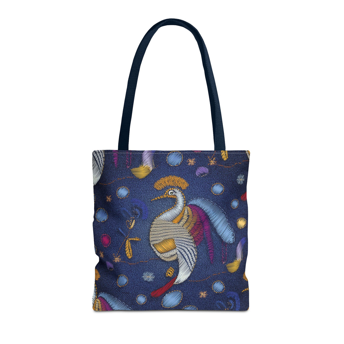 Denim Fabric Imitation Print Unisex Canvas Bag Poly Spun 3 Sizes Tote Bag 194-4
