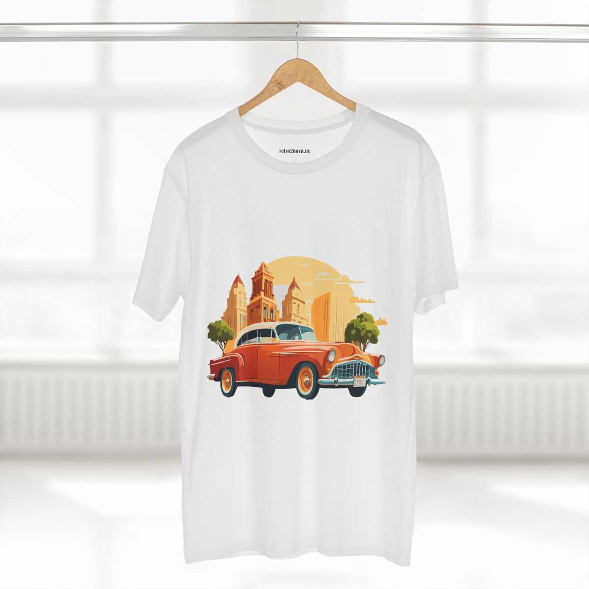 Retro Car Vintage Graphic Tee Staple Unisex 100 Cotton Tee Shirt - RC-21