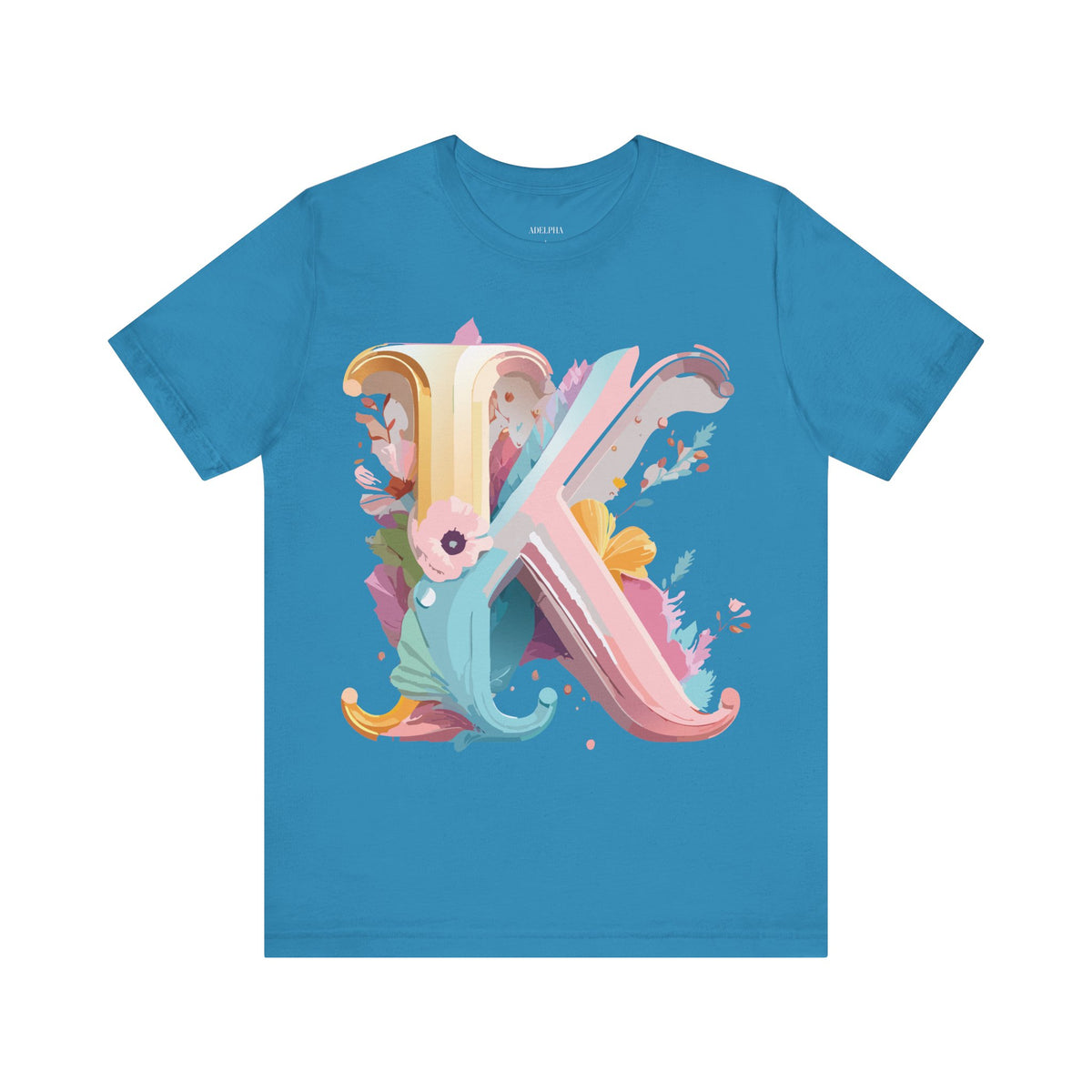 Letter K Graphic Unisex Cotton Bella+Canvas Tee with Art Letter Design