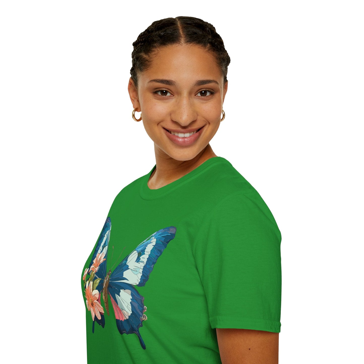 Butterfly Themed Unisex T Shirt Monarch Design Softstyle 64000 100 Cotton Tee For Everyday Comfort