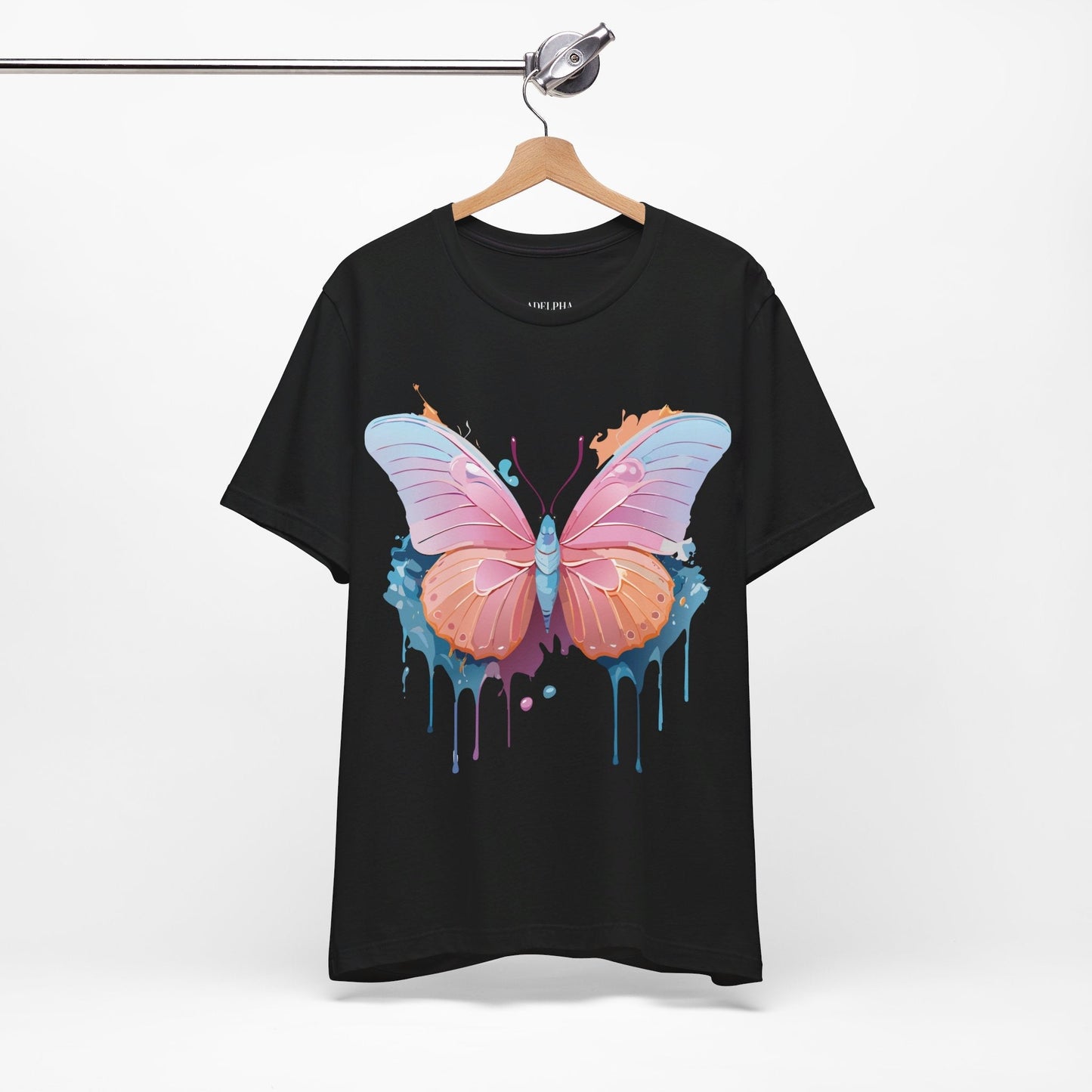 Butterfly Graphic Unisex 100 Cotton Lightweight Vintage Design Jersey Tee 88