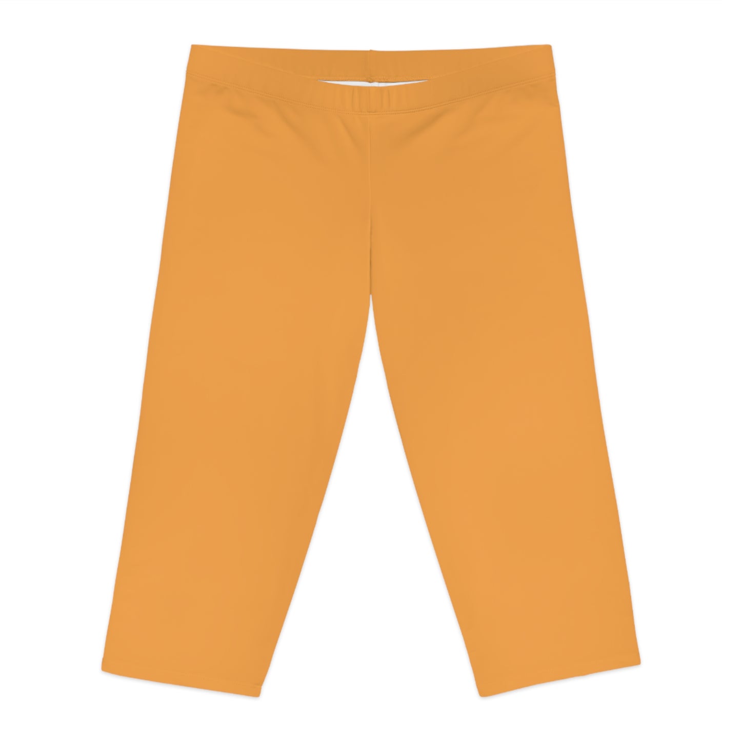 Orange Color Capri Leggings, Orange Capri Leggings 11