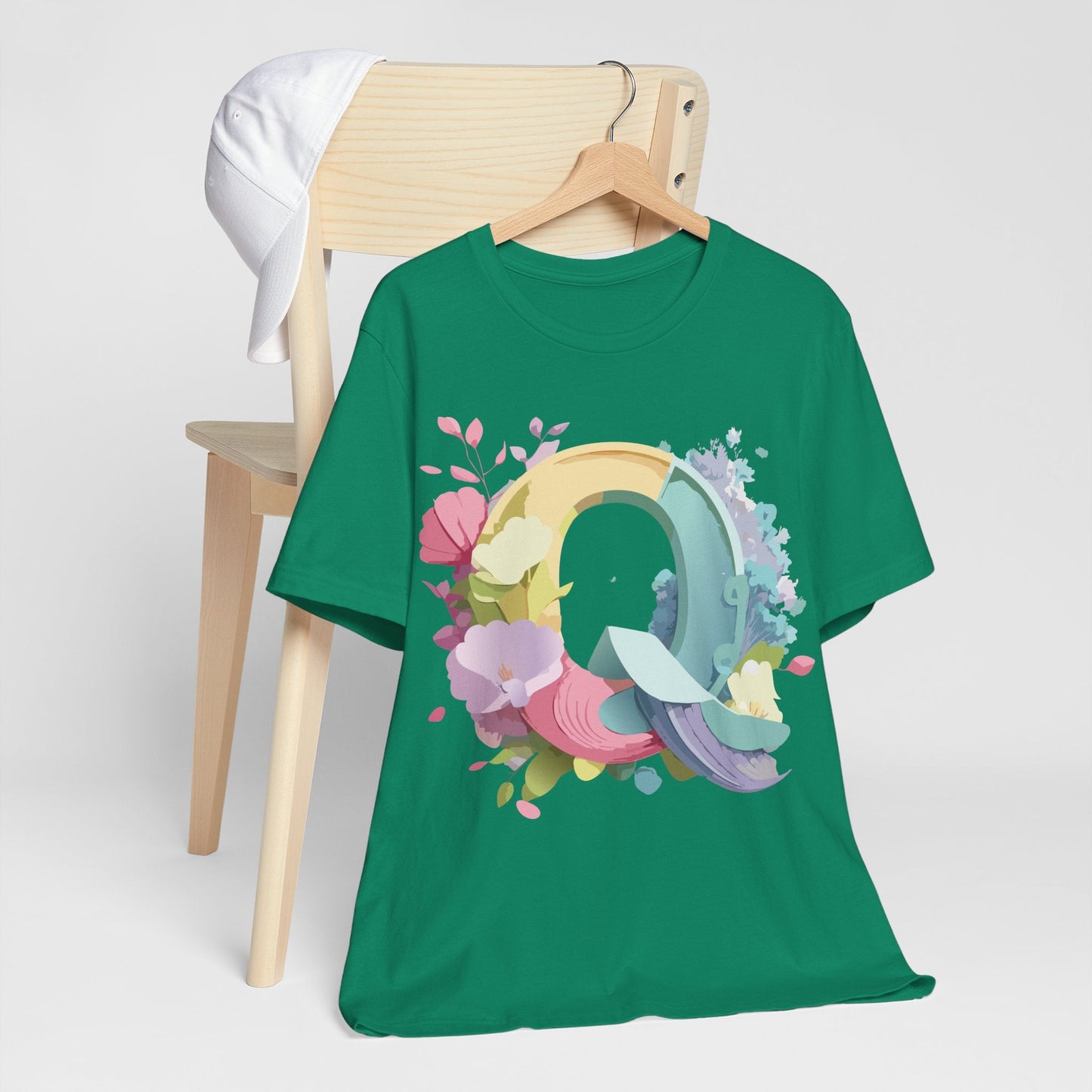 Letter Q Graphic Tee Unisex Short Sleeve Vintage Inspired Art Adelpha Tee Premium Cotton Comfort