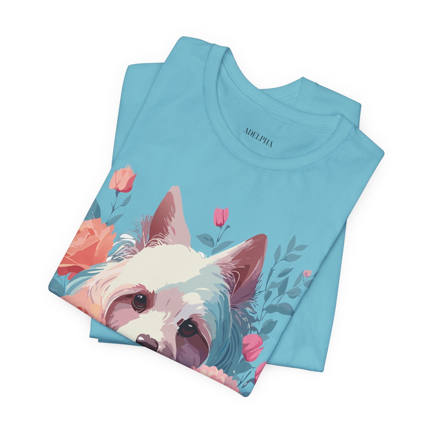 Adelpha Unisex Graphic Dog Shirt Short Sleeve Tee With Vintage Inspired Artwork Design