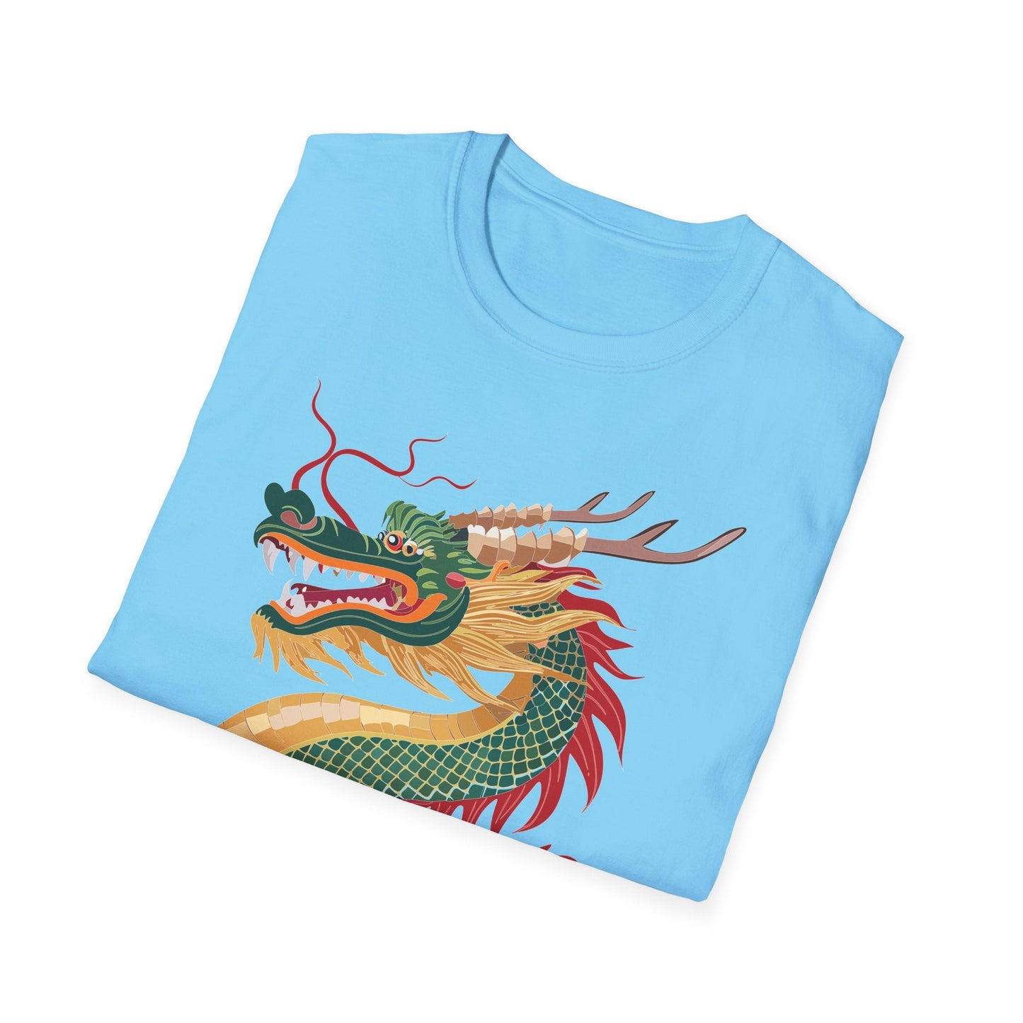 Dragon Graphic Unisex Cotton Softstyle Art Design Tee With Animals 9