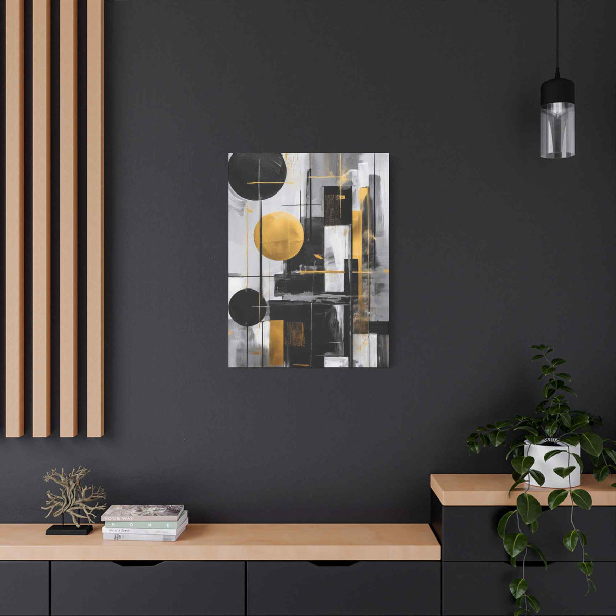 Black Abstract Painting Print Canvas 20x24,20x30,24x30, 24x32,24x36,30x40, 32x48,36x48,40x60 Pine-Wood Inner Frame ABS-21