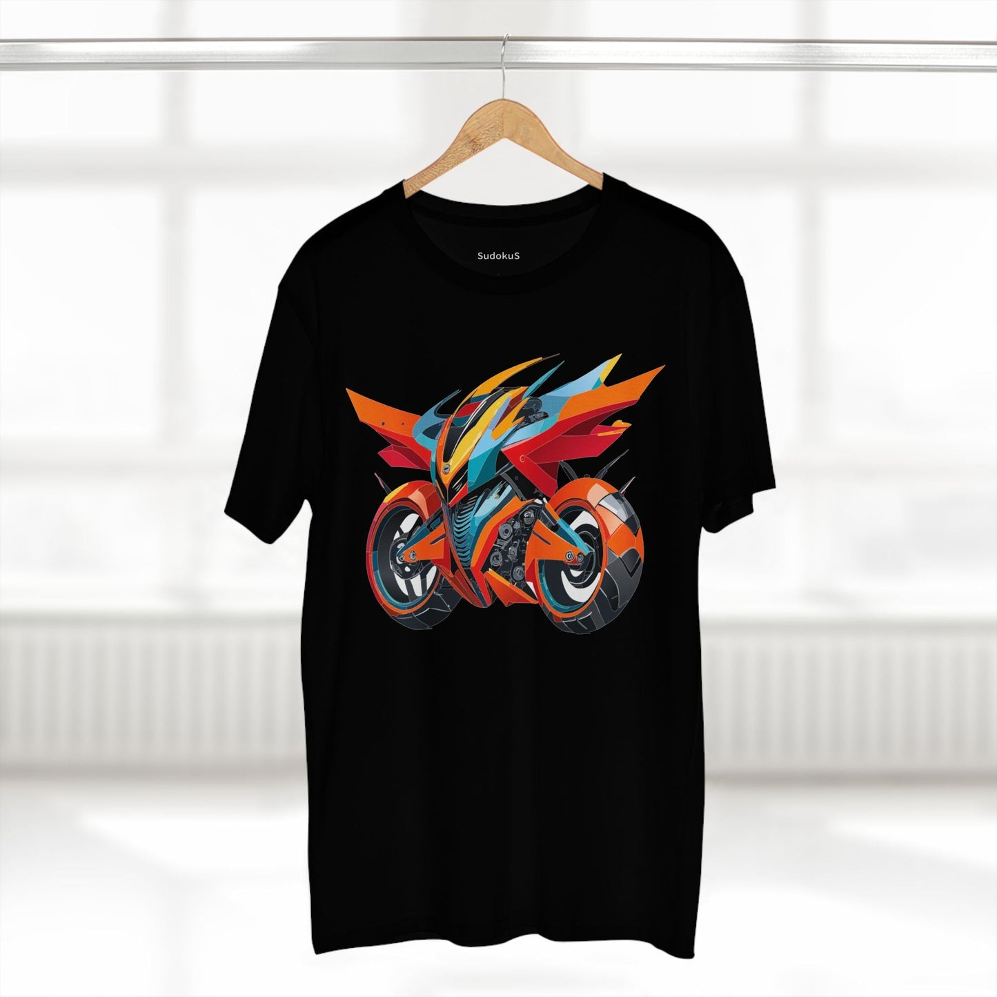 Moto Bike Graphic Unisex 100 Cotton Staple Tee 1