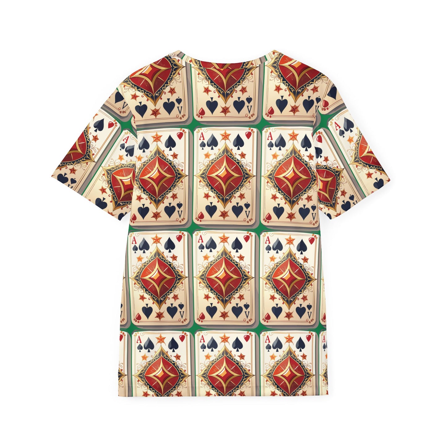 2-Ace Spades Graphic T-Shirt, Art Design Poly Shirt, All Over Print Graphic Tee, Playing Cards T-Shirt, Playing Cards Tees