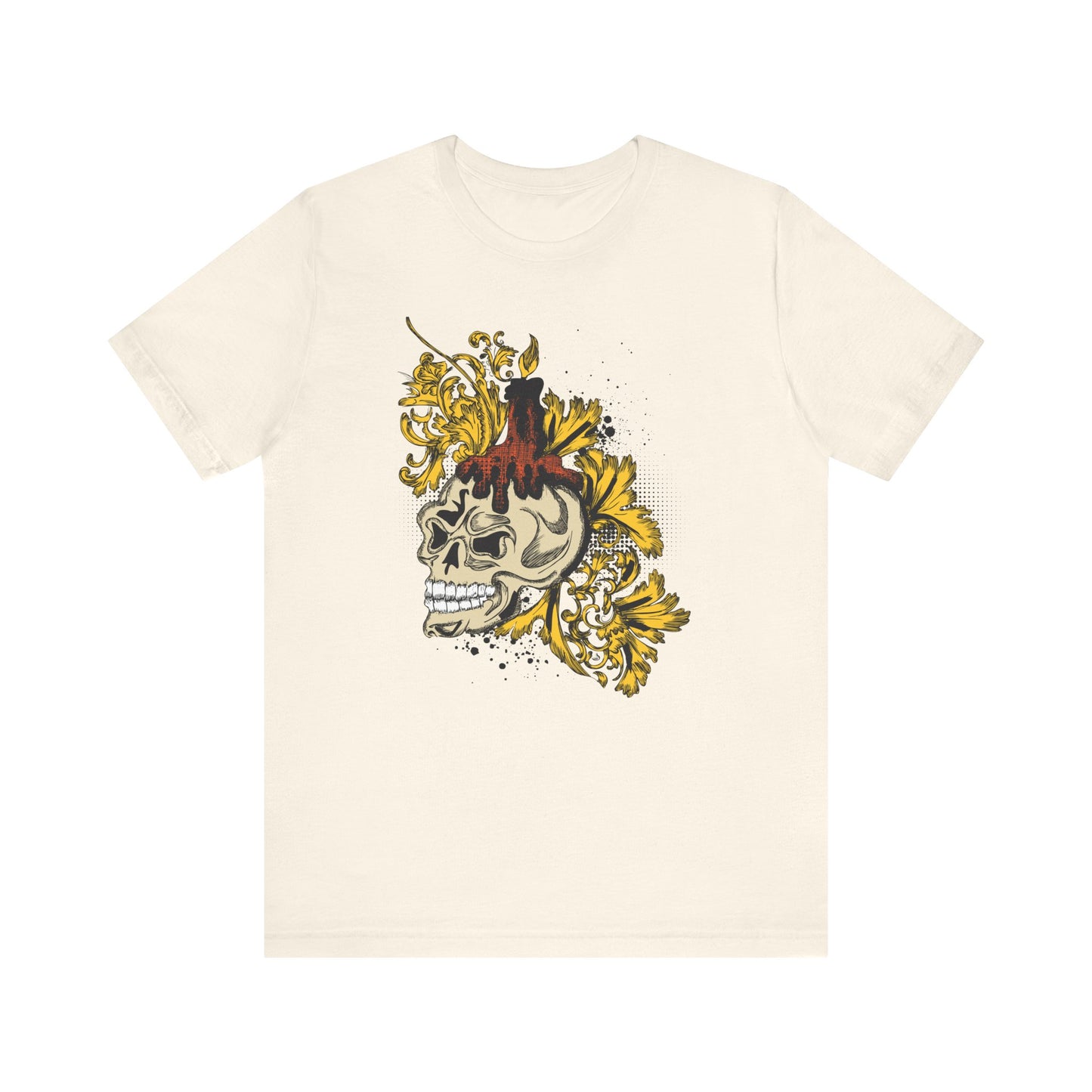 Rock Skull Graphic Design Tee, Skull Shirt, Vintage Tees, Art Design T-Shirt, Vintage Graphic Tee, Art Shirts with Skulls 3