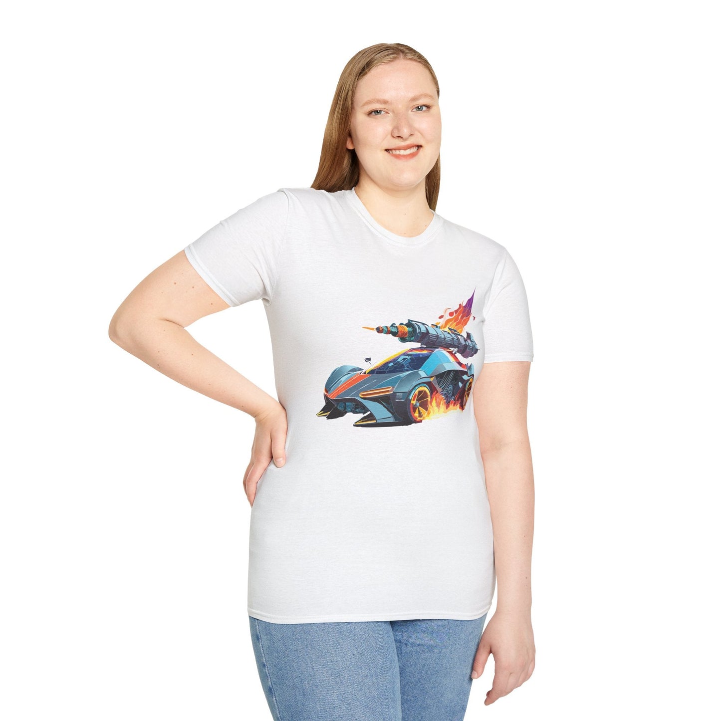 Car T Shirt for Car Lovers Unisex Softstyle Tee 64000 Hot Wheels Design Shirt with Cars