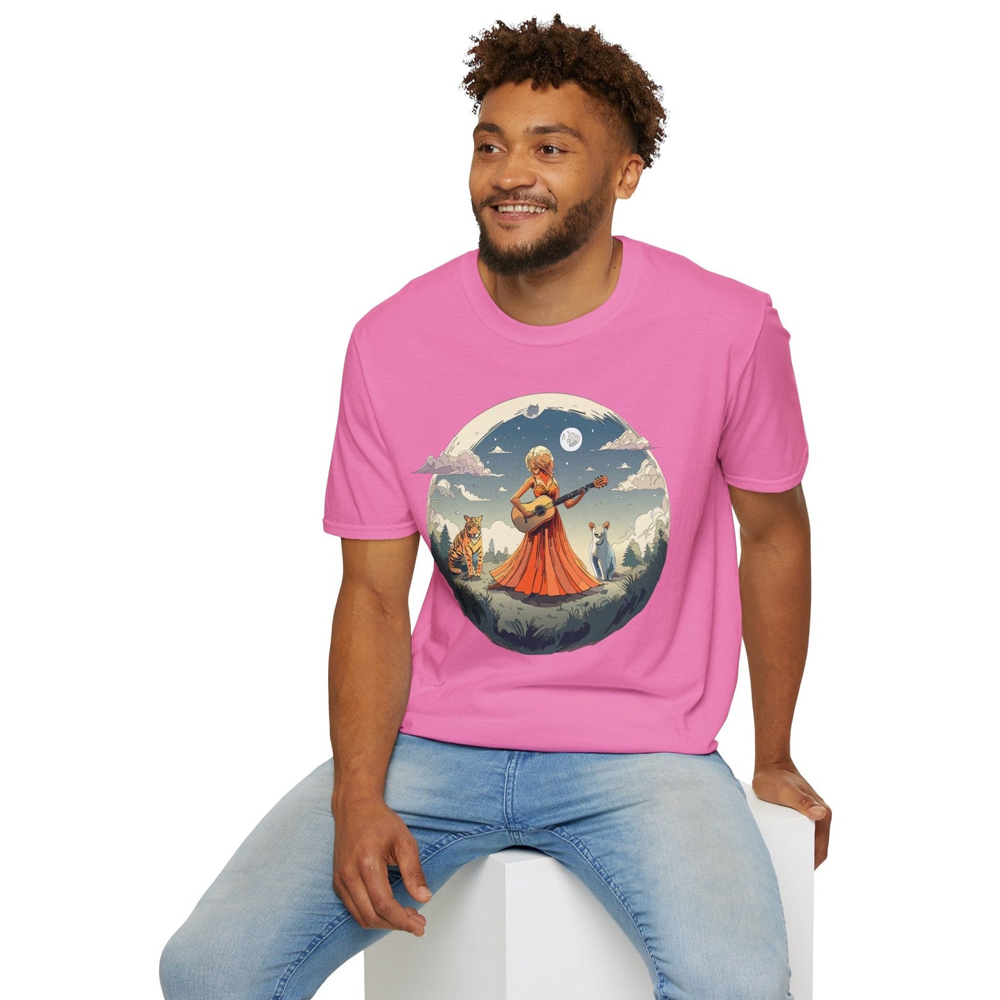 Womens Graphic T Shirt Art Design Tee Ladies Unisex Softstyle Cotton Tee Gildan 64000 Comfort