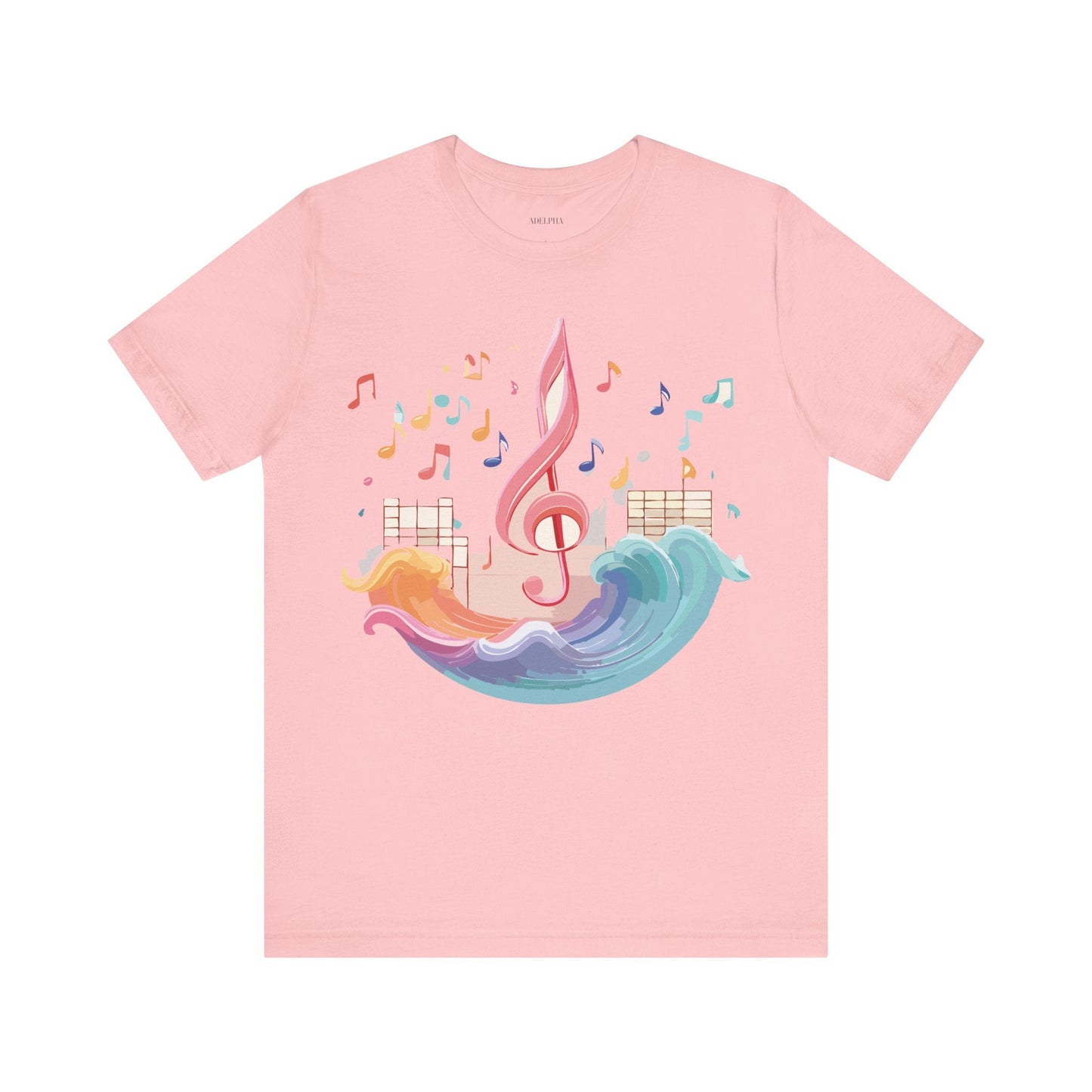 Music Graphic Unisex 100 Cotton Vintage Art with Musical Elements Tee 30