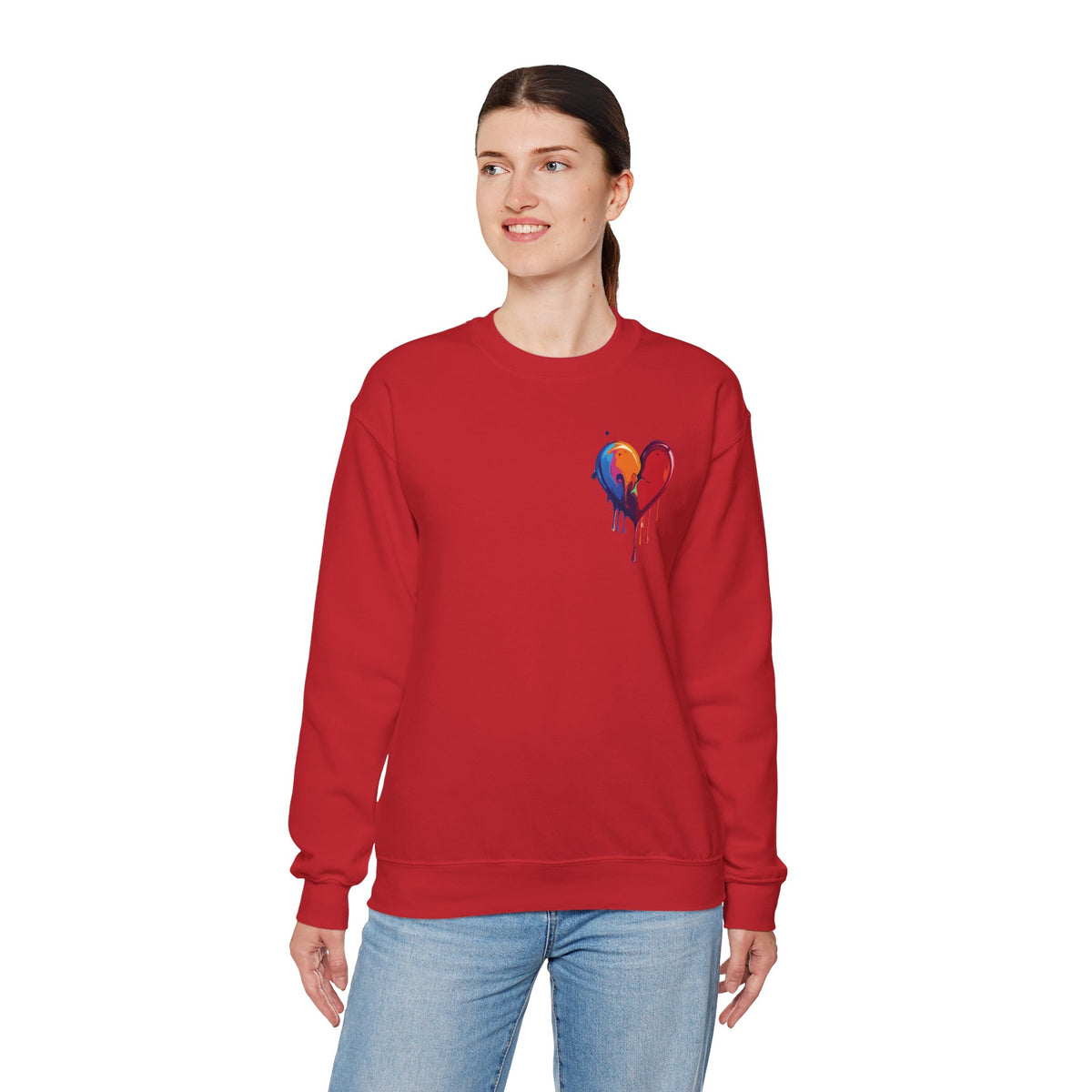 Small Bleeding Heart Sweatshirt, Small Heart Sweatshirt, Valentine's Day Sweatshirt, Heart Sweatshirt 117