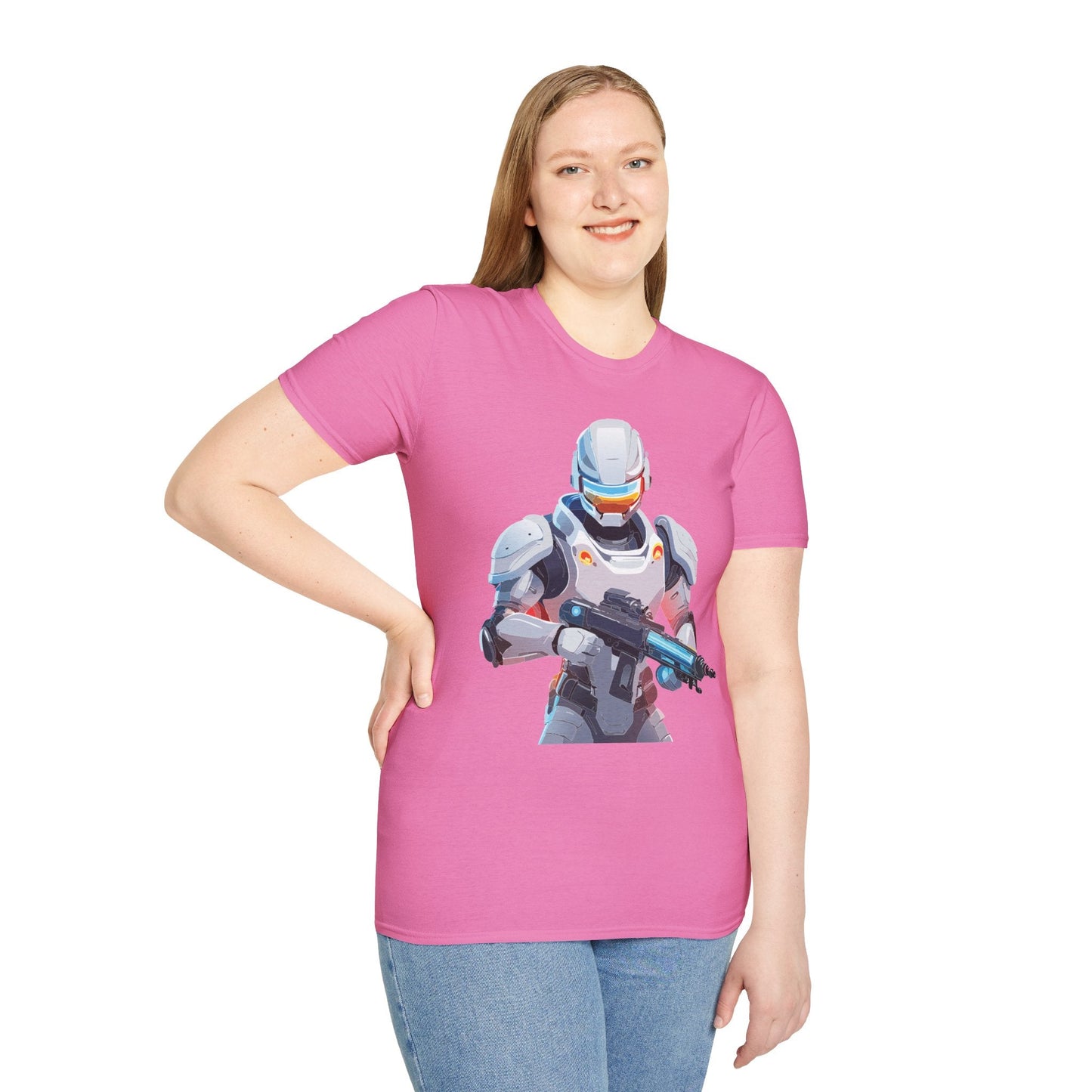 Robocop Themed Unisex Softstyle T Shirt With Robocop Art Design Cotton Tee Premium Comfort