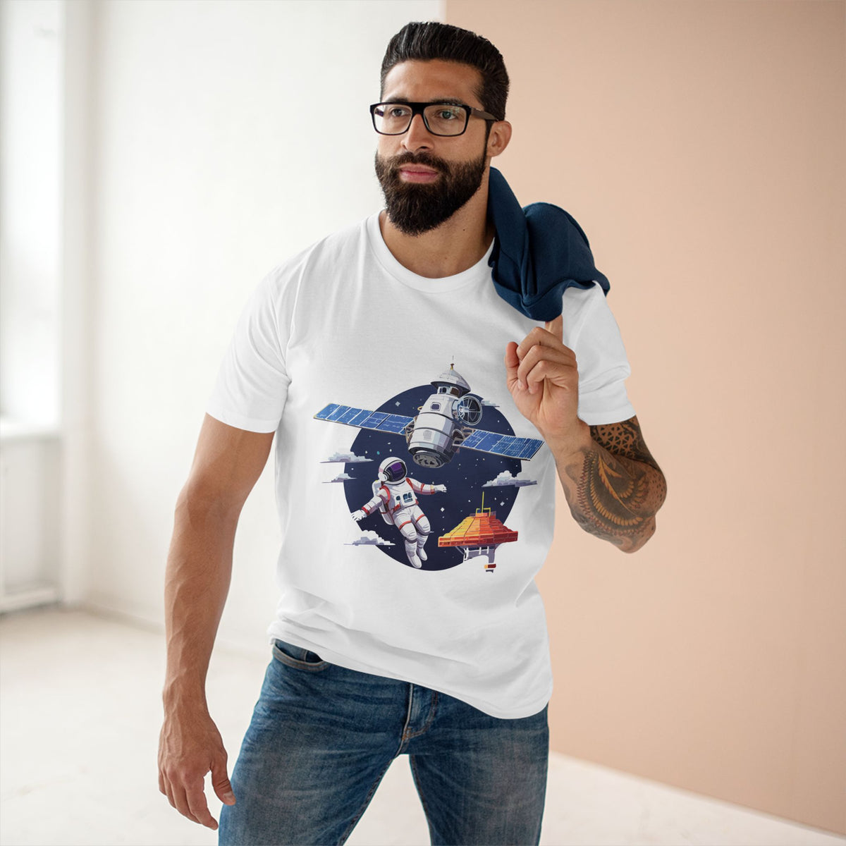 Cosmos Astronaut Graphic Tee Staple Unisex 100 Cotton Tee Shirt - CS-42