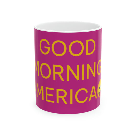 Kaffee- und Teetasse mit Good Morning America-Signatur