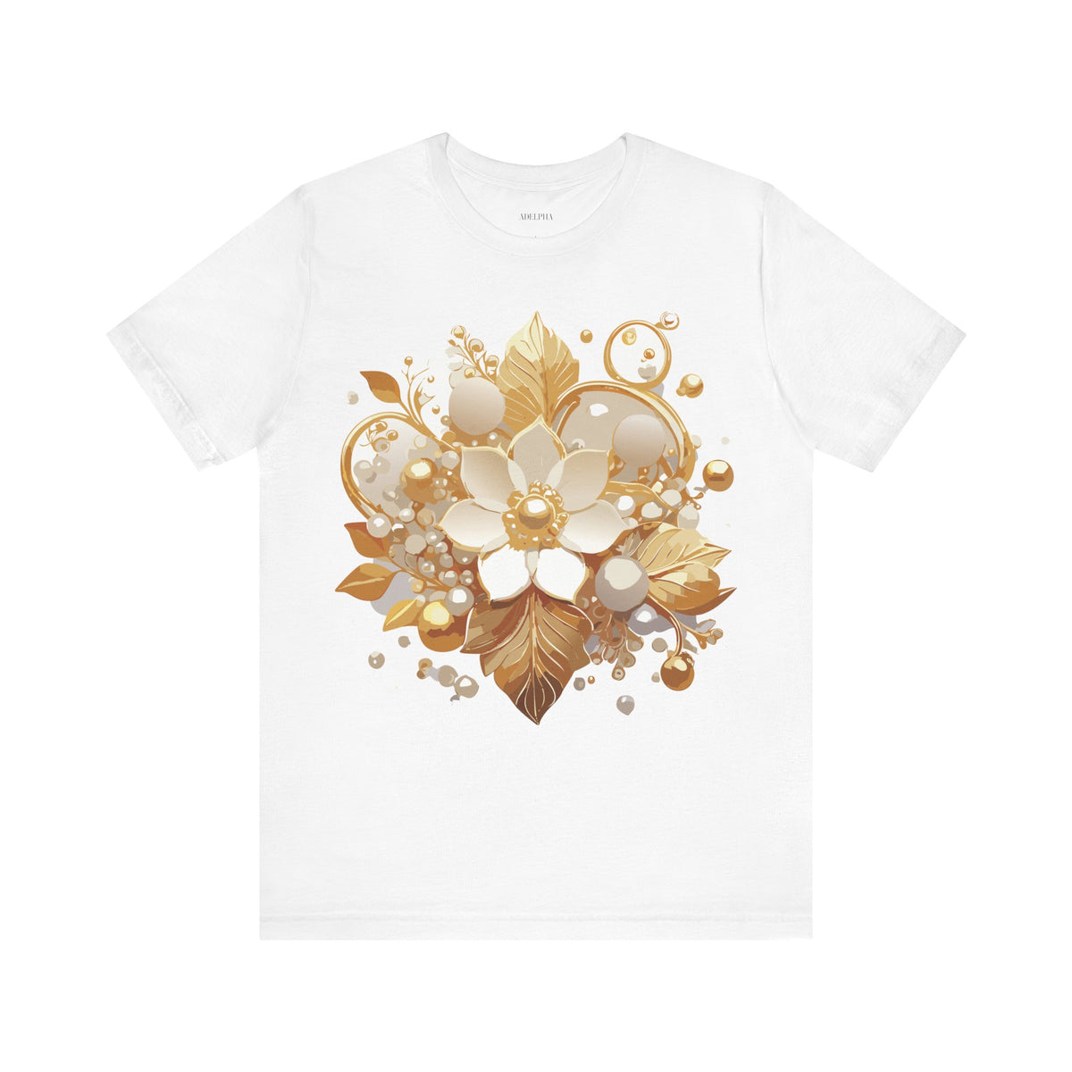 Jewelry Graphic Unisex Cotton Bella+Canvas Tee with Gemstones Art Design m22