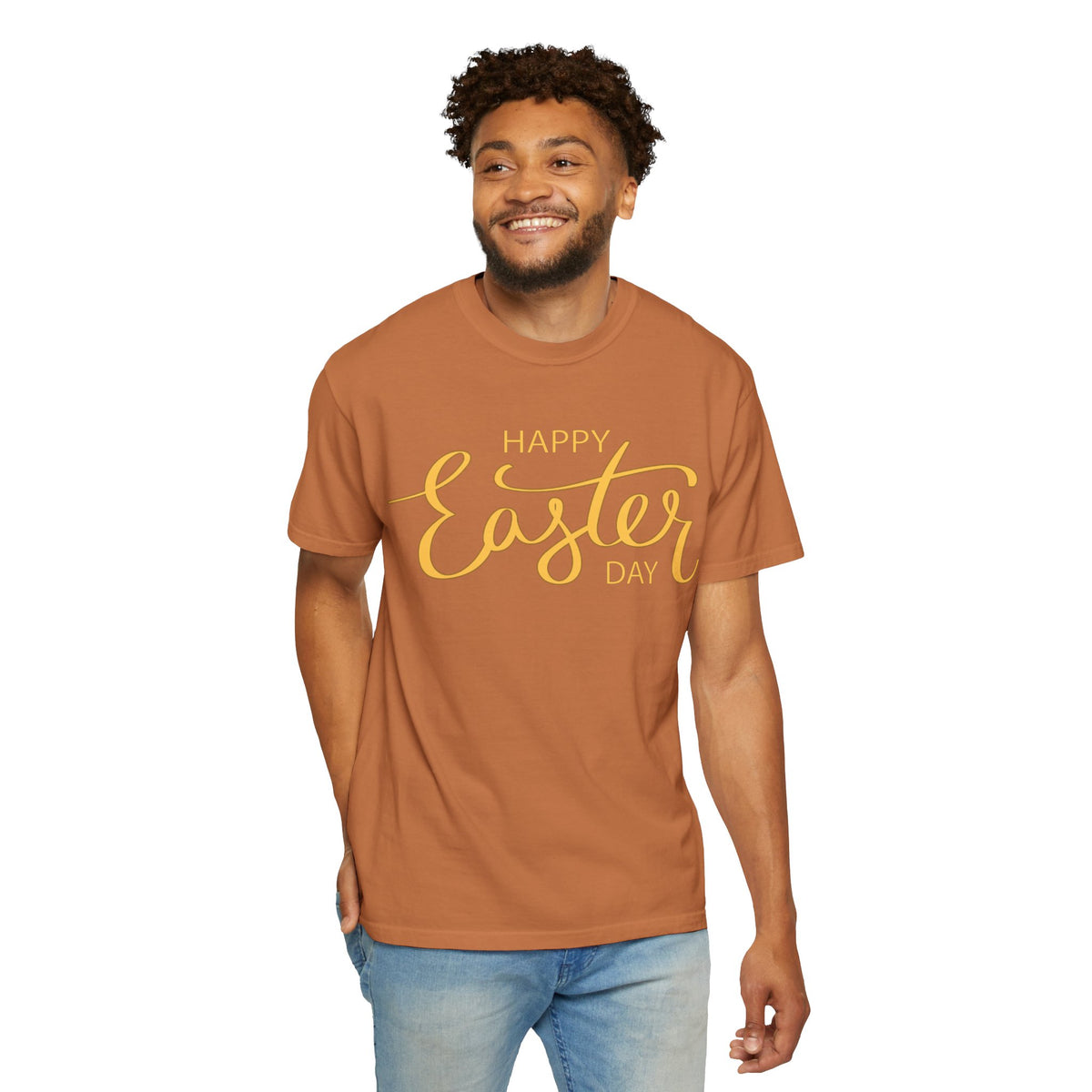 Happy Easter Day T-Shirt, Tee Shirt with Easter Signature, T Shirt with Easter Prints, Tee Shirt with Easter Design