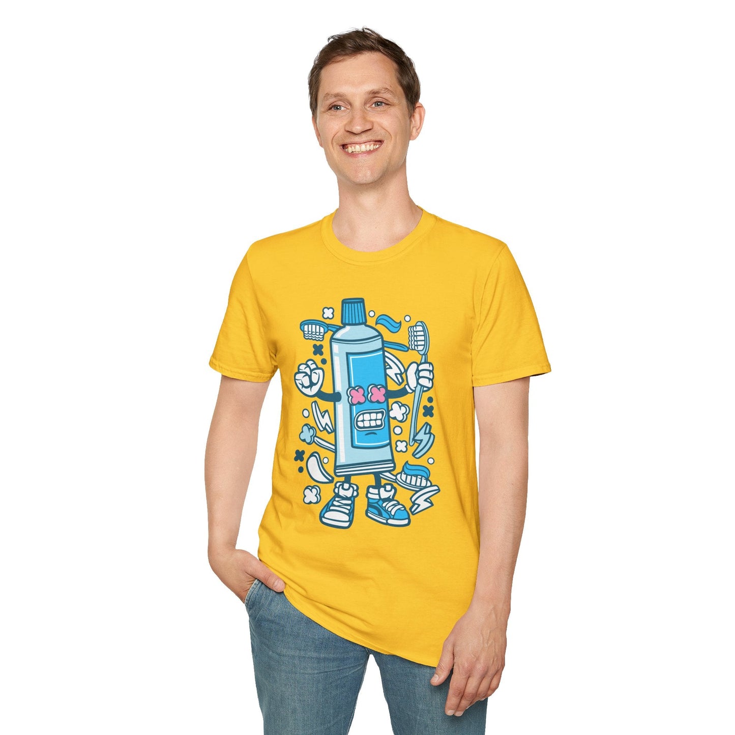 Cartoon Animation T Shirt Unisex Gildan Softstyle 64000 Tee With Fun Art Design Artwork
