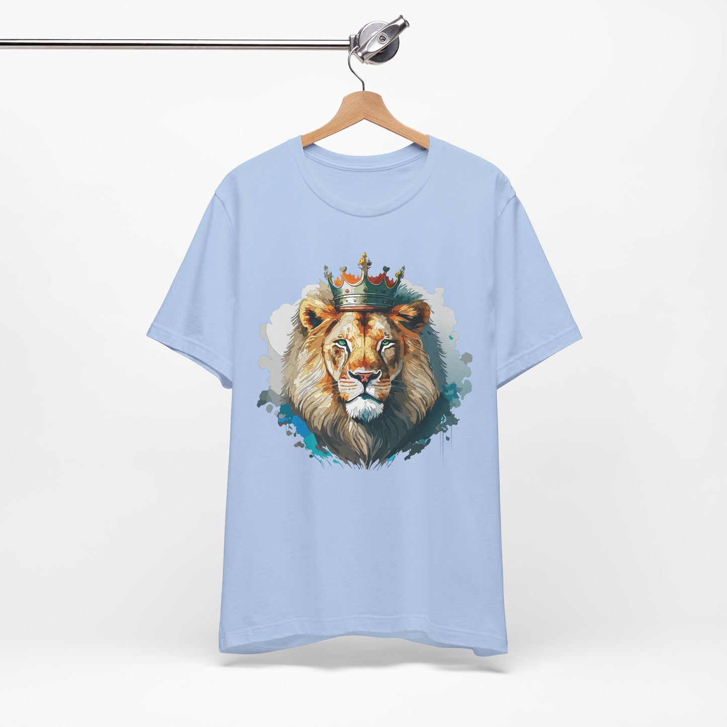 Unisex King Lion Tee, Animal Shirt, Tee Shirt with Lion, Crown T-Shirt, Animal King Tees, Crown Shirt, Safari T-Shirt 3