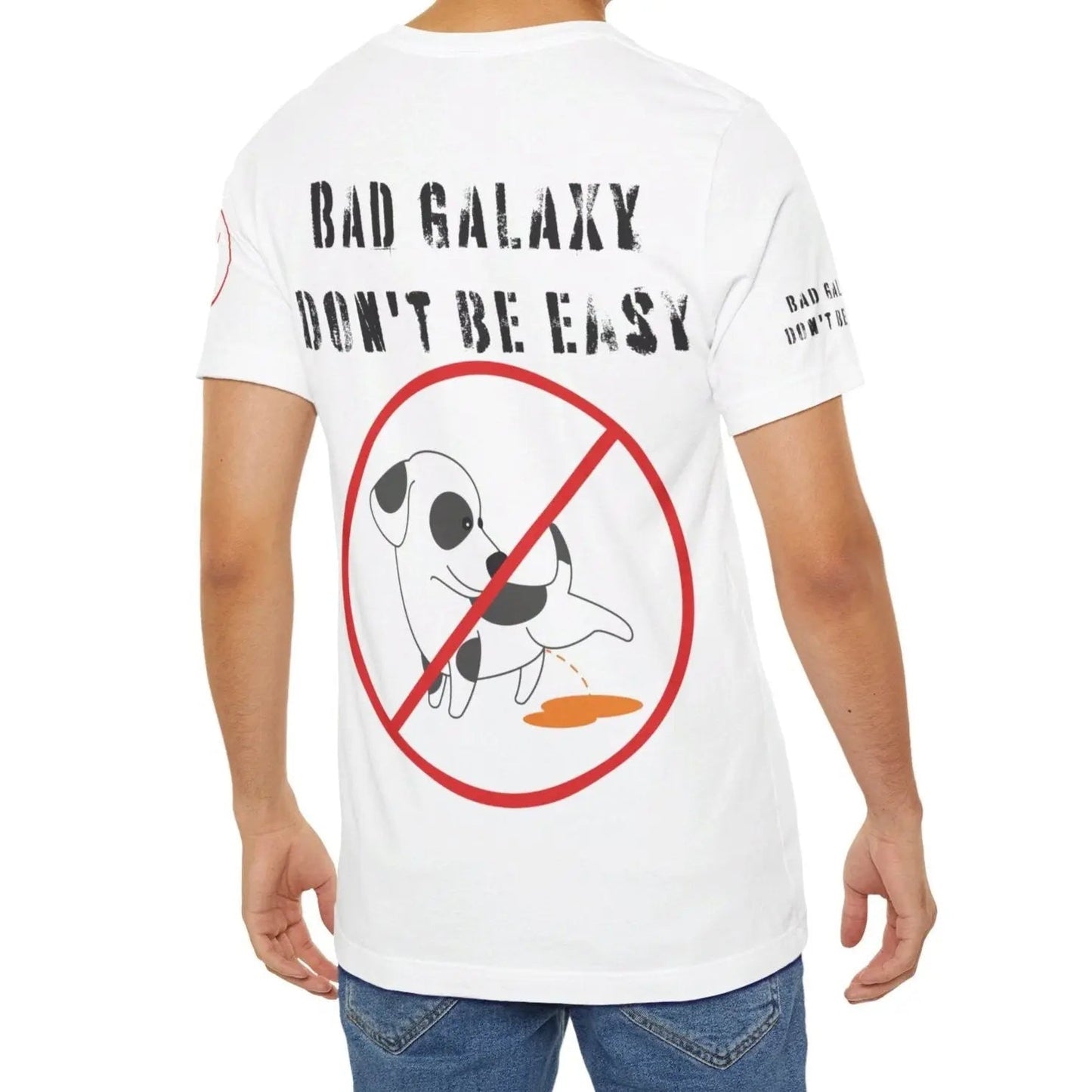 Funny Dog Tee Shirt From Bad Galaxy Cotton Graphic Tee Made In USA Eco Friendly Ink