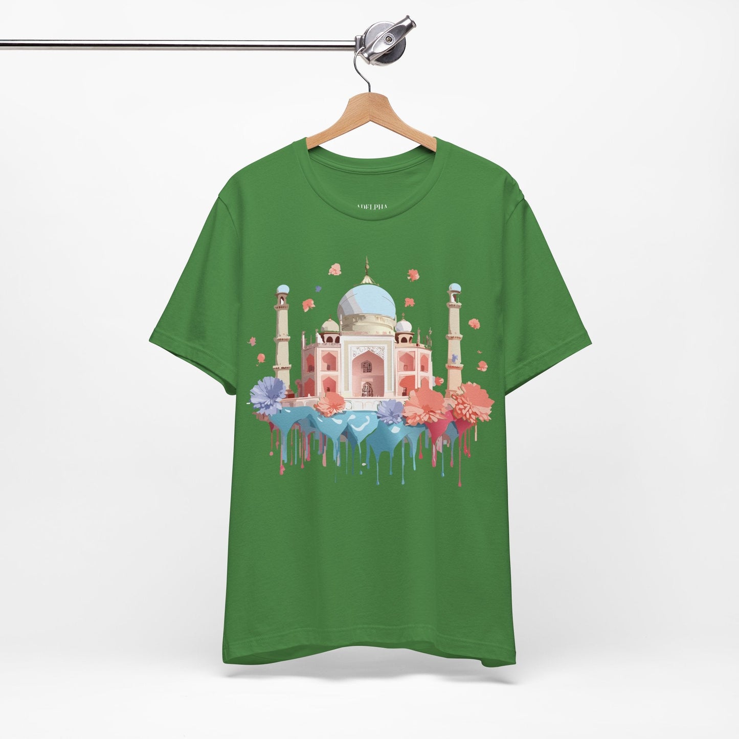 Taj Mahal Graphic Tee Unisex Short Sleeve Shirt By Adelpha Vintage Inspired Artwork
