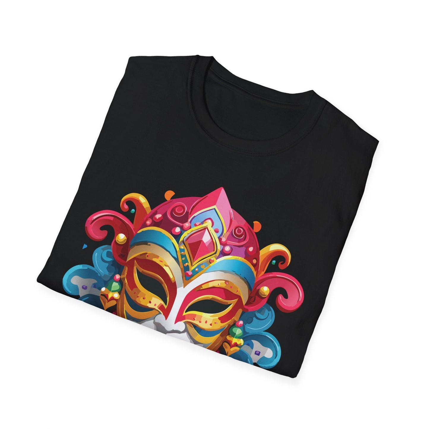 Mask Tee Shirt Unisex Masquerade Tees Softstyle 64000 100 Percent Cotton Lightweight Breathable