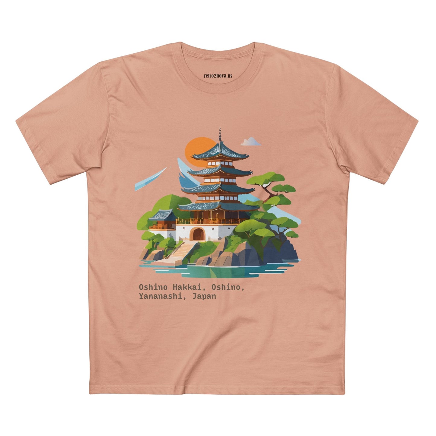 Japan Travel Shirt Unisex Cotton Tee With Original Art Design From Retro2Nova Collection