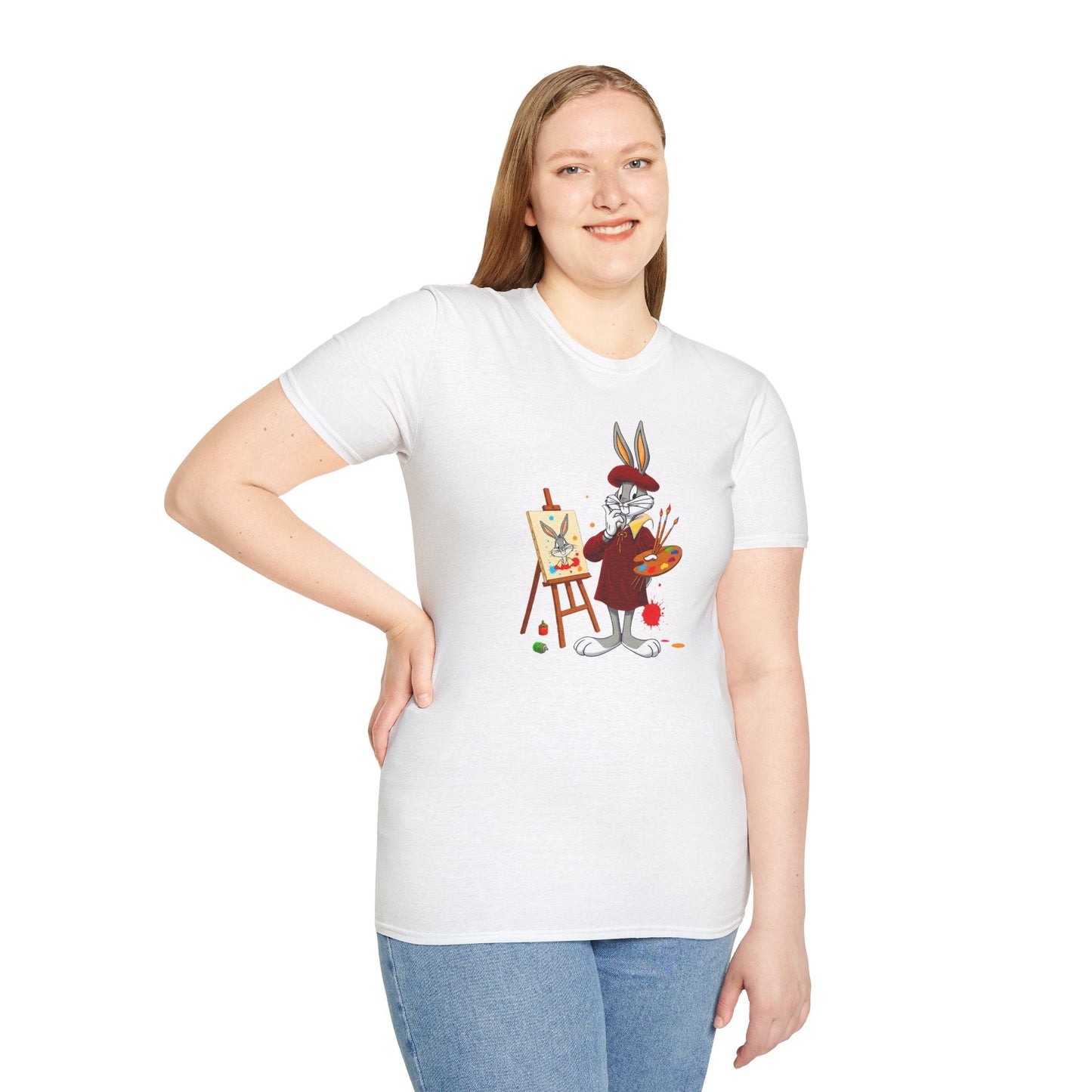 Bugs Bunny Shirt Unisex Cartoon T Shirt Softstyle 64000 Graphic Tee By Gildan Brand
