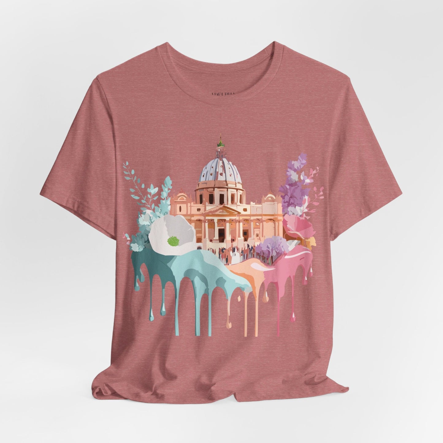 Adelpha Vintage Rome Tourist Shirt Graphic Tee Unisex Short Sleeve Art Design Artwork