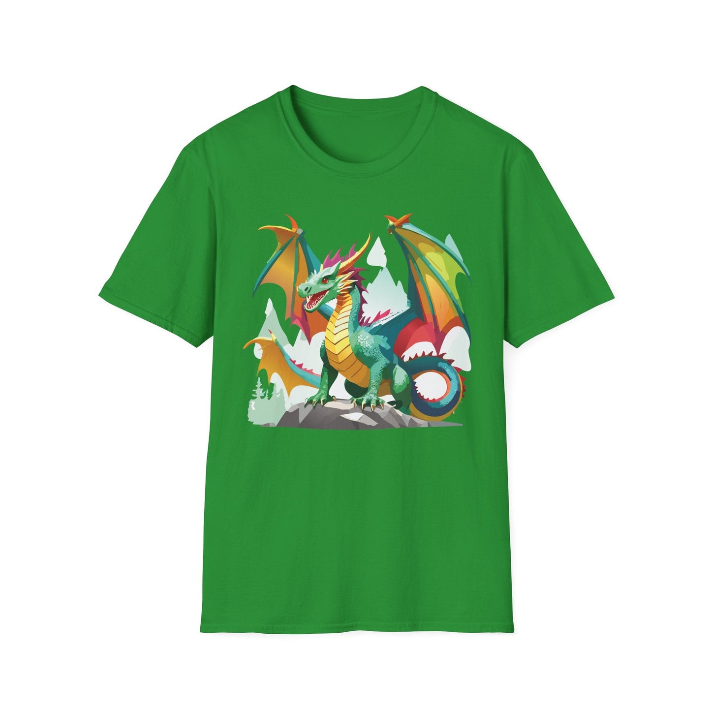 Dragon Graphic Unisex Cotton Softstyle Art Design Tee With Animals 2