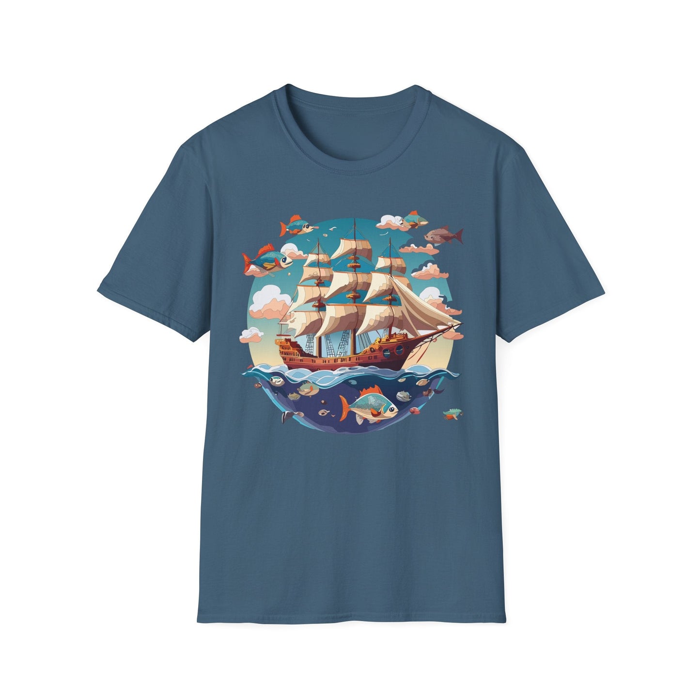 Unisex Ship T Shirts Frigate Vessel Tee By Gildan 64000 Softstyle 100 Percent Ring Spun Cotton