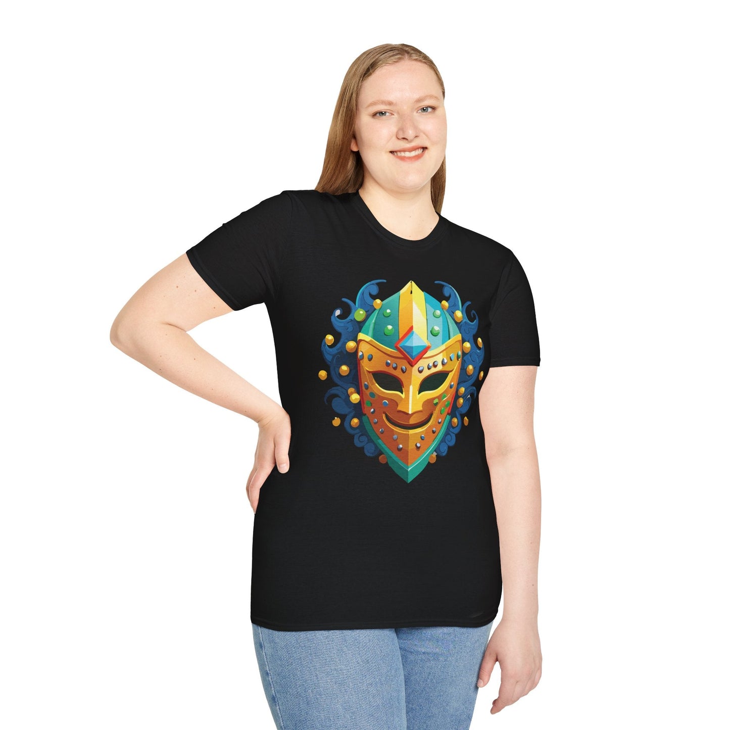 Unisex Mask Tee Shirt Gildan Softstyle 64000 100 Percent Ring Spun Cotton Comfort