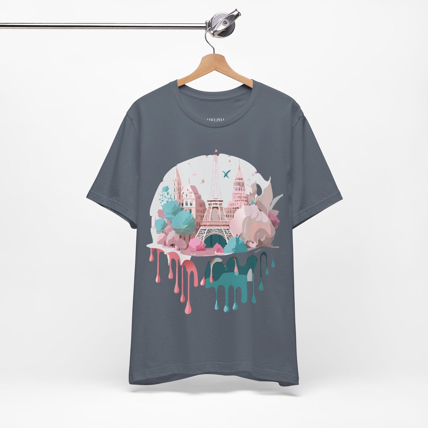 Paris Tourist Shirt Graphic Tee Unisex Jersey Short Sleeve Adelpha Vintage Art Design