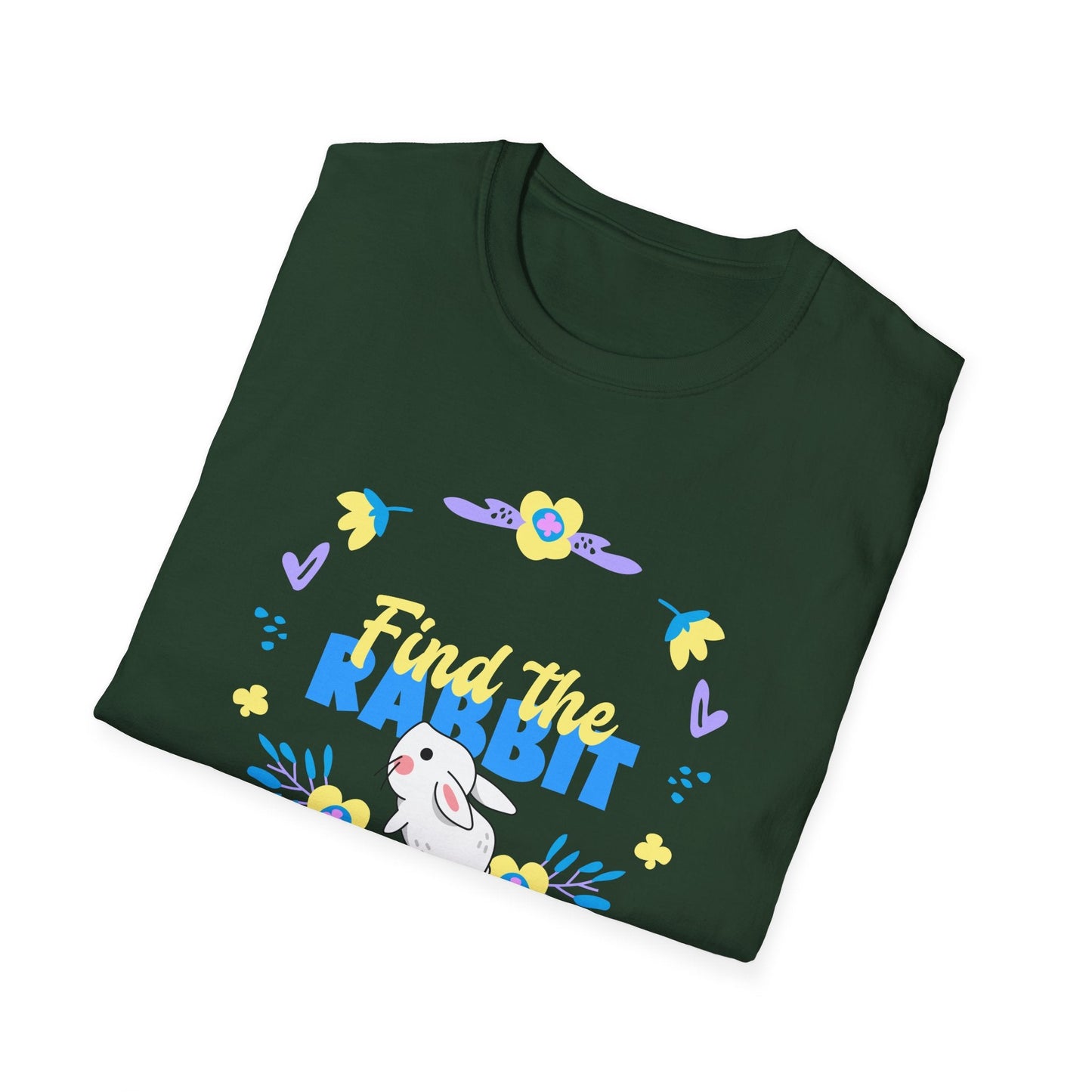 Easter Bunny T Shirt Unisex Gildan Softstyle 64000 Breathable Cotton Easter Design