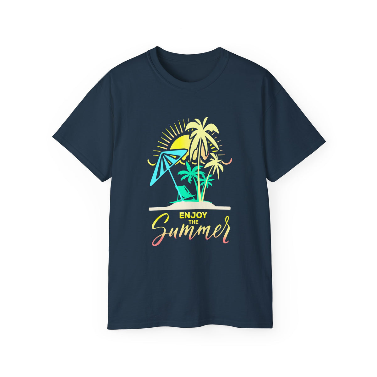 Enjoy the Summer palm trees surfboard tee | Summer T-Shirt