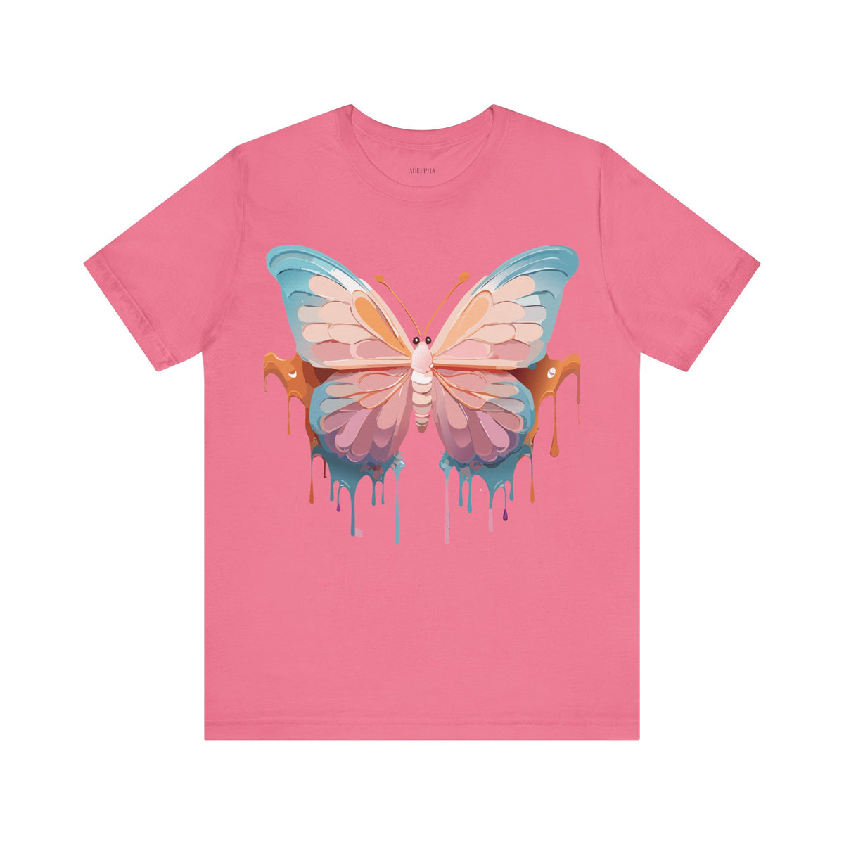 Butterfly Graphic Unisex Cotton Bella+Canvas Tee with Art Design n09