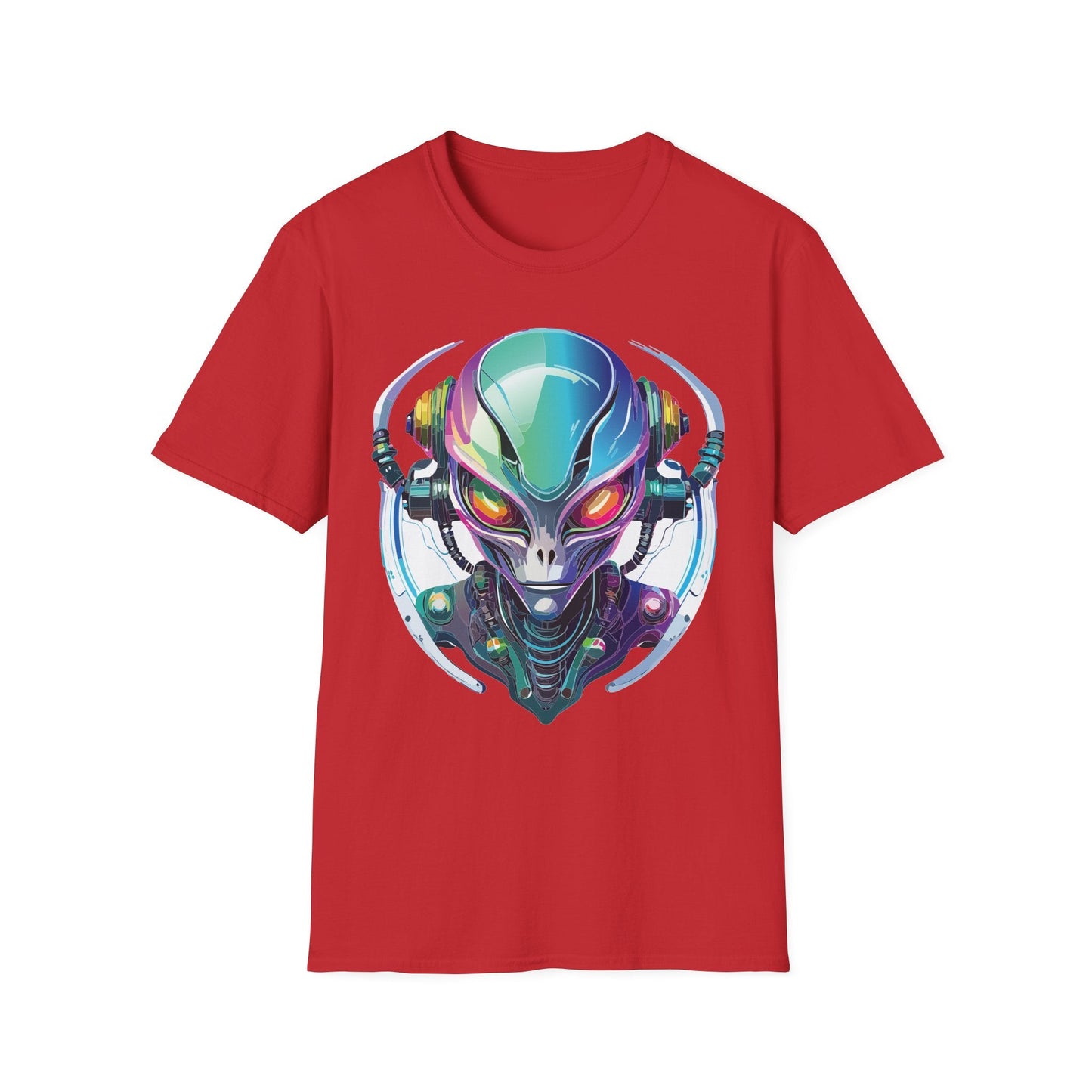 Alien Cosmos T Shirt Unisex Softstyle 64000 Tee With Alien Space Design 100 Percent Ringspun Cotton