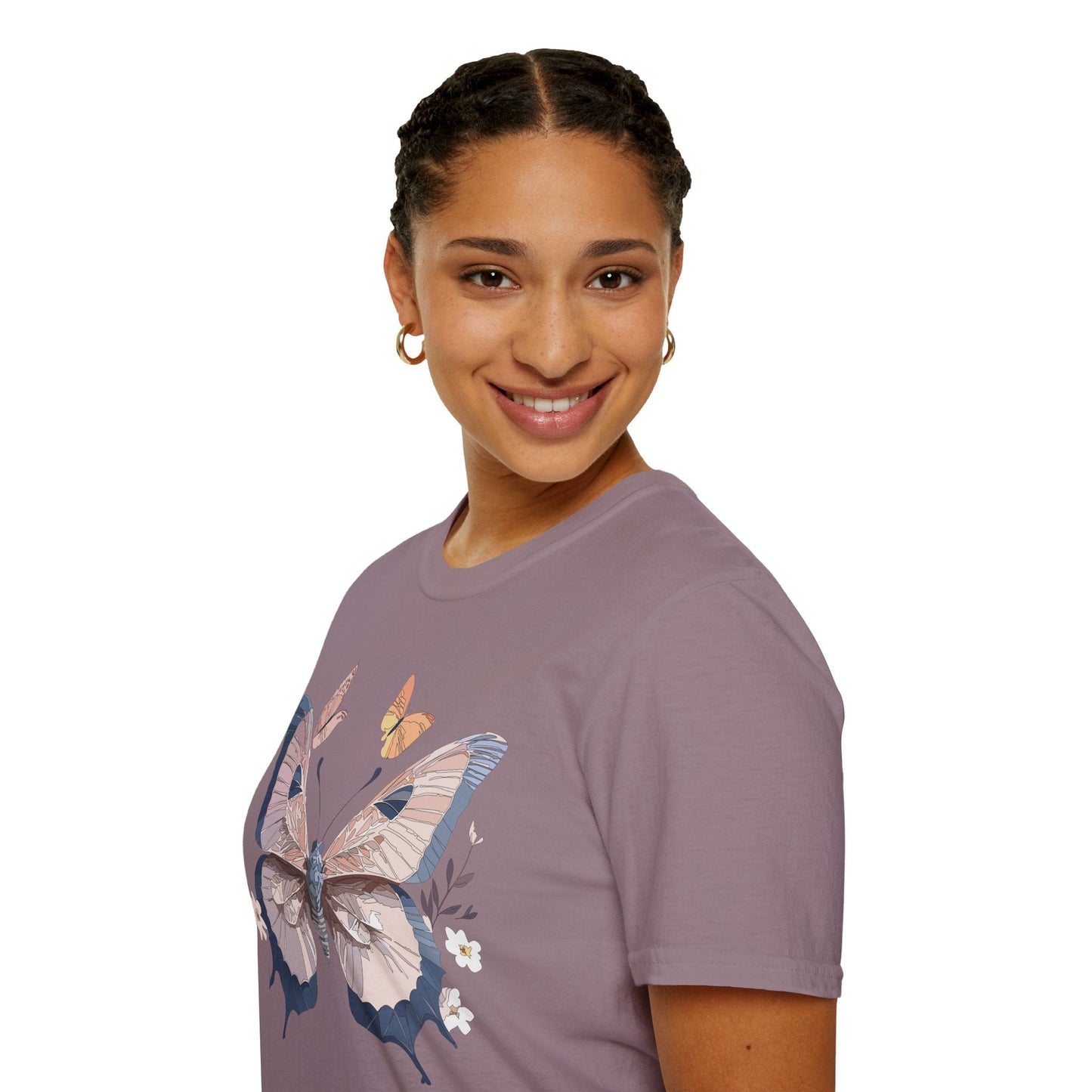 Butterfly Shirt Unisex T Shirt Monarch Print Gildan Softstyle 64000 Cotton Tee Quality
