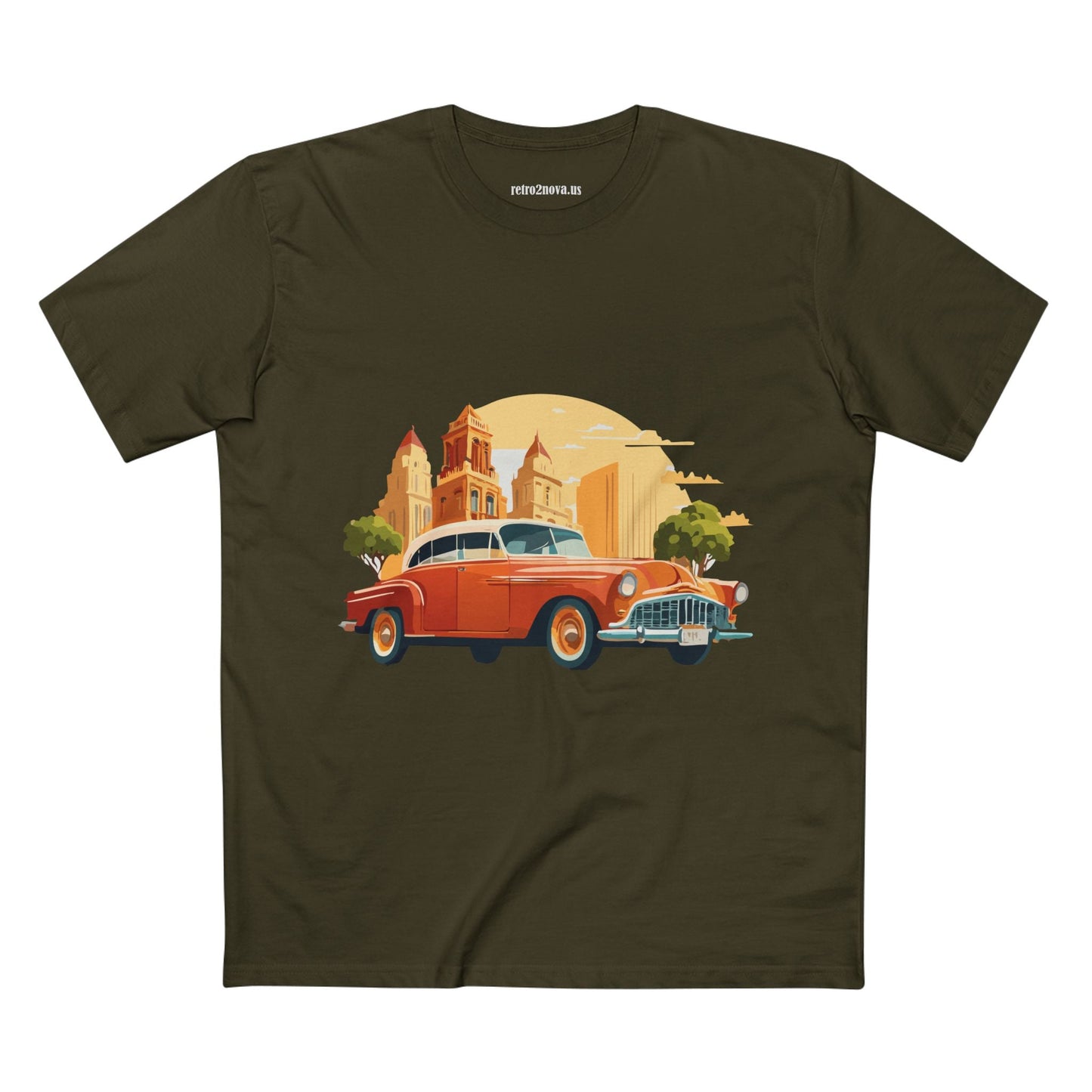 Retro Car Shirts Vintage Car Shirts RC21 Unisex Premium Cotton Tee With Original Art