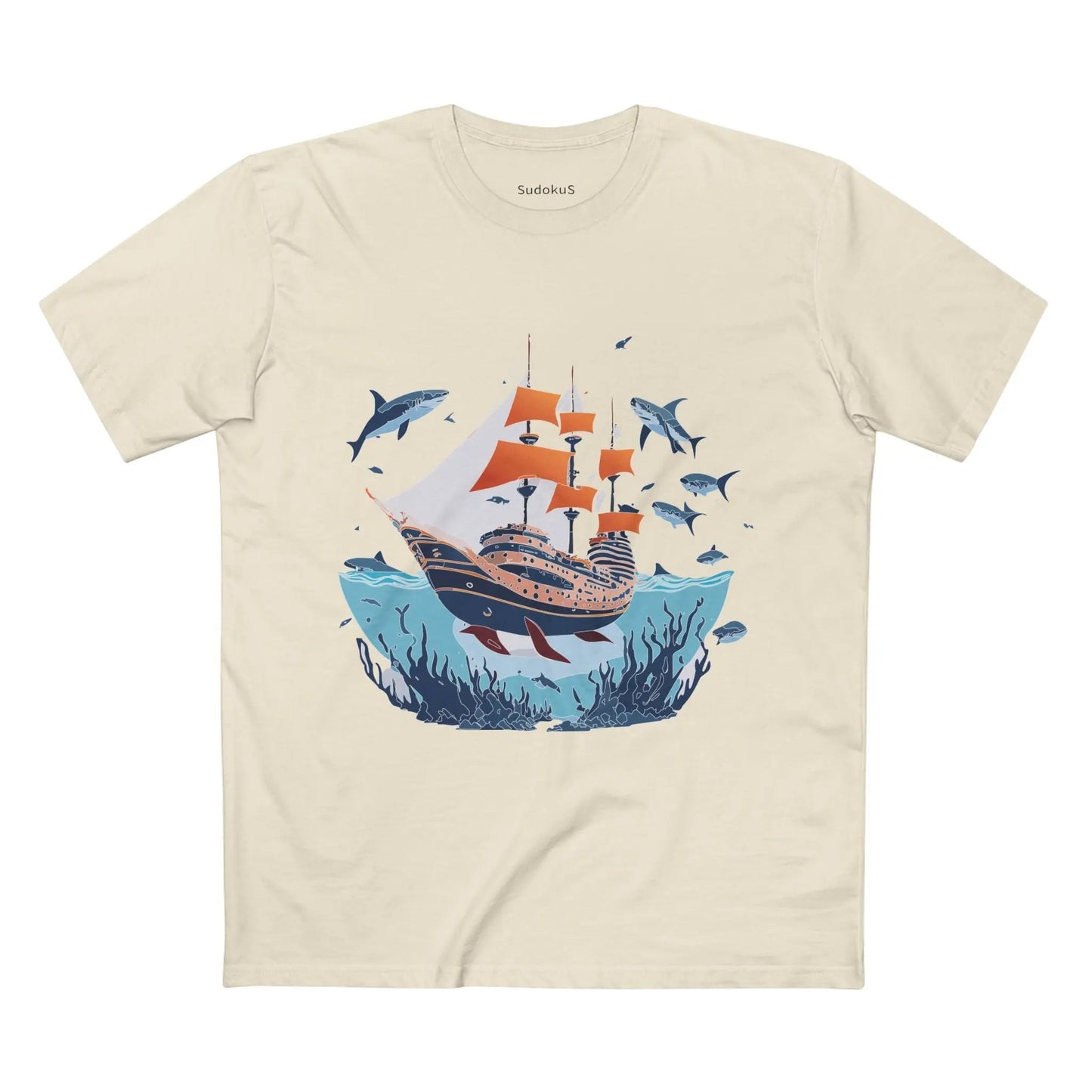 Ocean Coast Graphic Unisex 100 Cotton Staple Tee 26