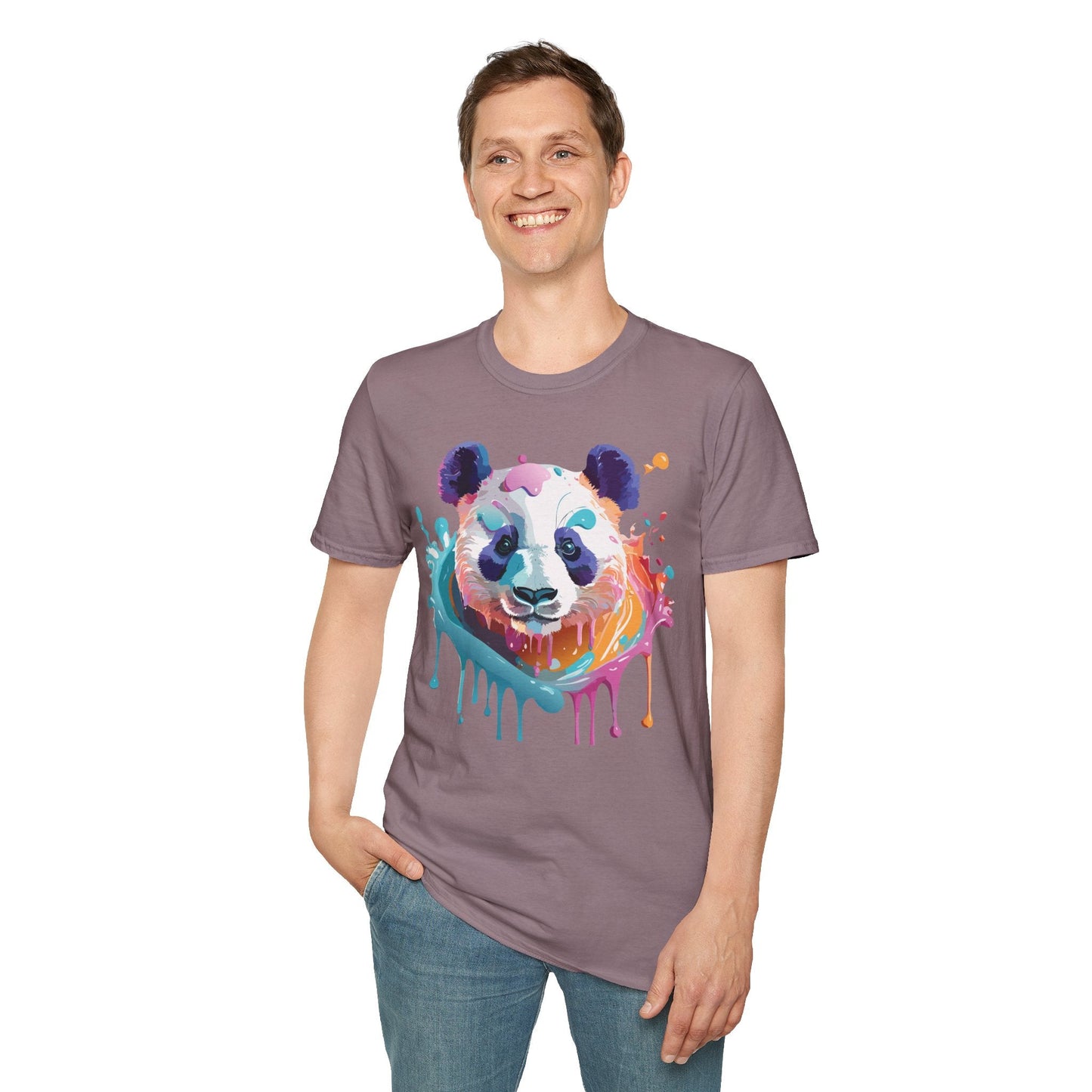 Panda Shirt T Shirt Softstyle 64000 Gildan 100 Percent Ring Spun Cotton Comfortable Animal Tee